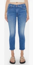 Mother Mid Rise Dazzler Crop In Different Strokes Wash New Size 27￼