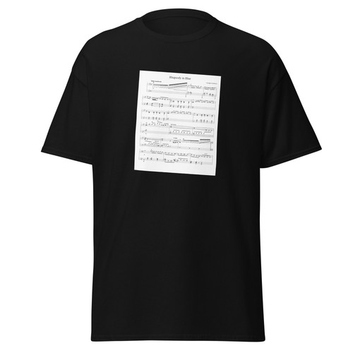 Rhapsody in Blue Sheet Music Shirt, George Gershwin Music Lover Tee, Jazz Gift - Picture 2 of 7