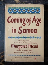 1953 Coming Of Age In Samoa Margaret Mead Vintage Psychology Culture Study Book