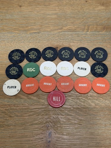 Las Vegas casino chip collection HARRAH’S, PARK PLACE, kill, absent, player, RDC