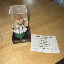 World Of Miniature Bears Bear In Green Dress And Hat Le 1000 By Tina Richardson