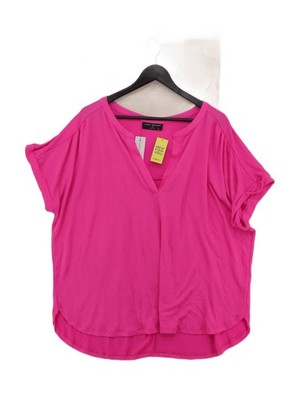 Lane Bryant Damen Top UK 22 Rosa Polyester mit Viskose, Elasthan Basic