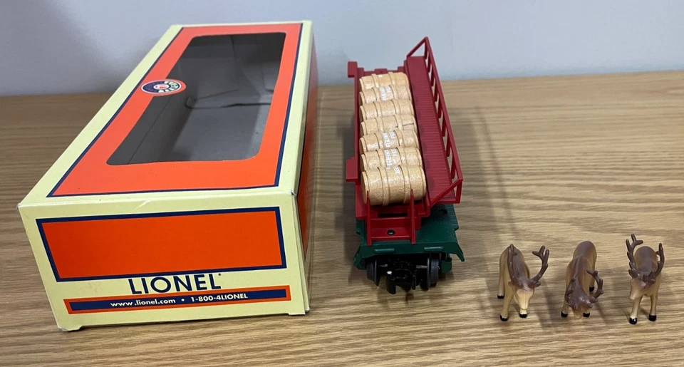 Lionel 6-26661 Christmas Santa's Express Reindeer Feed Barrel Car Train O Gauge - Image 4 of 4