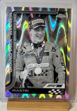 2025 Topps Chrome F1 Oscar Piastri B&W Ray Wave Refractor Grand Prix Winner #109
