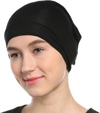 Modern Hejab mens female Black Under Scarf Tube Cap with Brim Hijab Accessory...