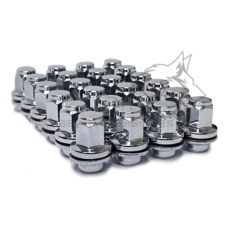 24 хромированные зажимные гайки для магазина 14x1,5 от оригинального производителя для 2022 Toyota Tundra TRD 1794 - Изображение 3 из 4