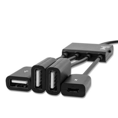 Micro USB Charging OTG Hub Splitter Cable for Smart Phone Android Tablet 4 In 1