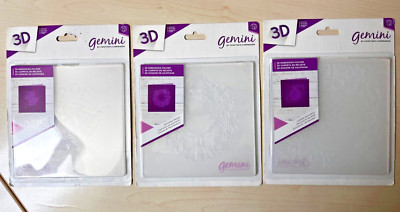 Prägefolder 3D (15,2 x 15,2cm), 3er Set, Weihnachtszeit, Blume, Glocken; Gemini