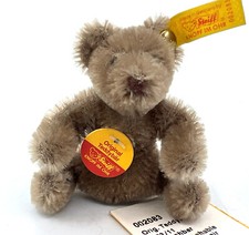 Steiff Orig Flexible Teddy Bear Caramel Mohair 11cm ID Button Tags 1980s Mini
