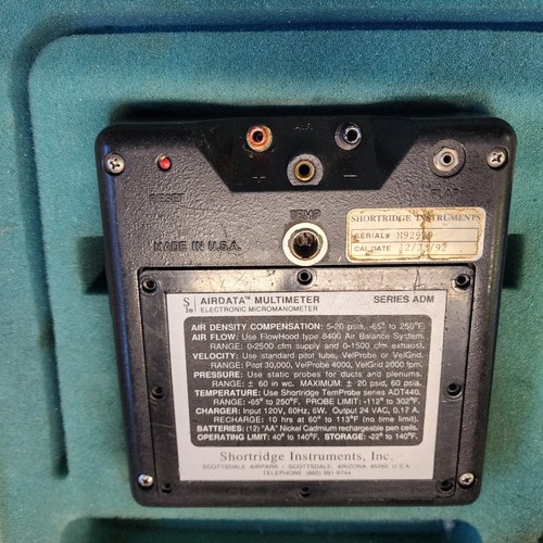 Shortridge Instruments Airdata Multimeter ADM-870 Electronic Micromanometer - Picture 6 of 12