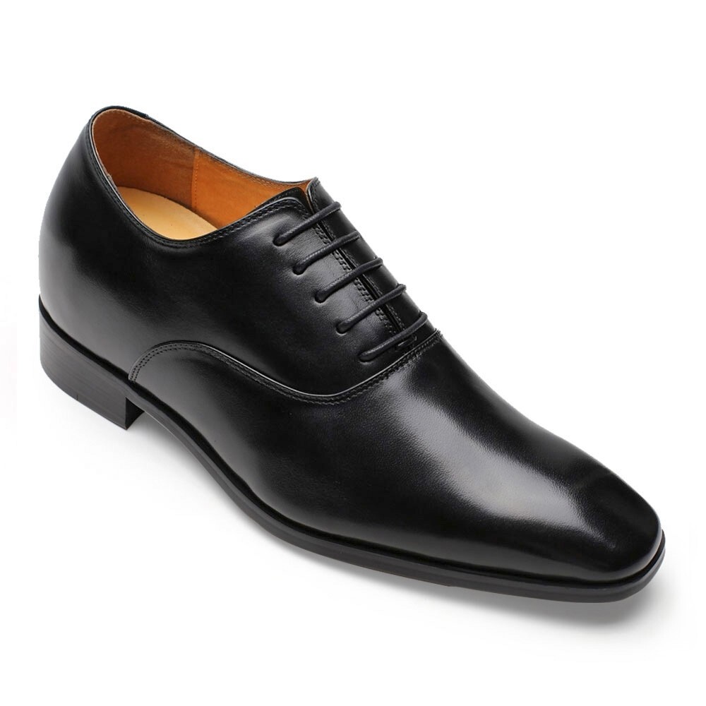 US8 CHAMARIPA Elevator Shoes Men Black Oxford Dress Shoes 