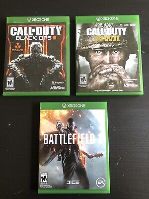 Seminary Sickness write Xbox One Game Bundle, Call of Duty Black Ops & WWII, Battlefield 1,  Pre-Owned | eBay