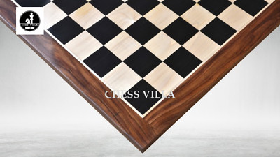 23'' Grandmaster Series Ebony Wood Chess Board-  60 mm Square