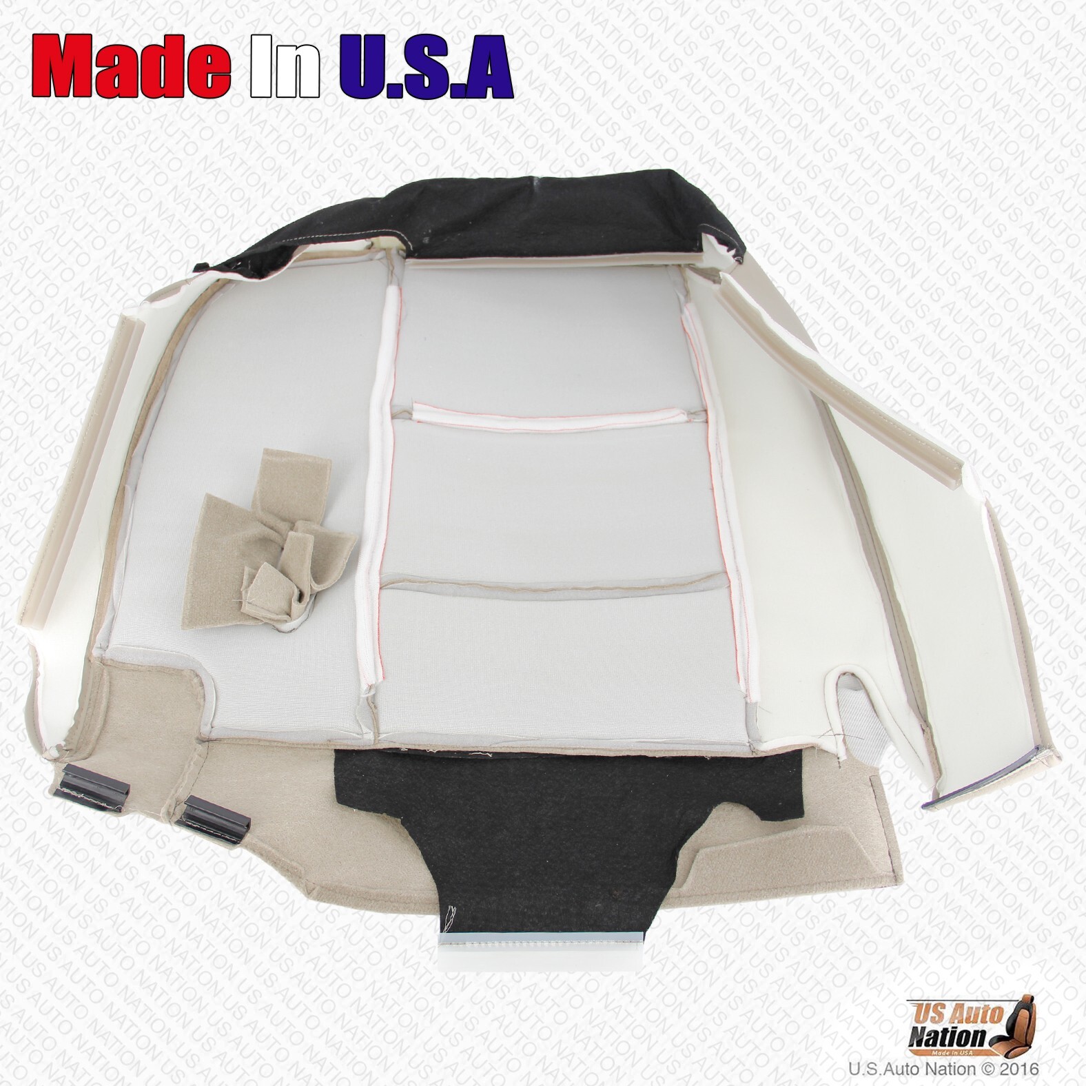 2005 Ford Crown Victoria Front Driver Bottom Replacement Leather Seat Cover Tan