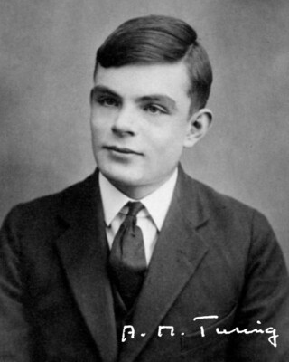 Repro-Autogramm - Alan Turing - Wissenschaftler - Informatiker - 11,4 x 14,3cm