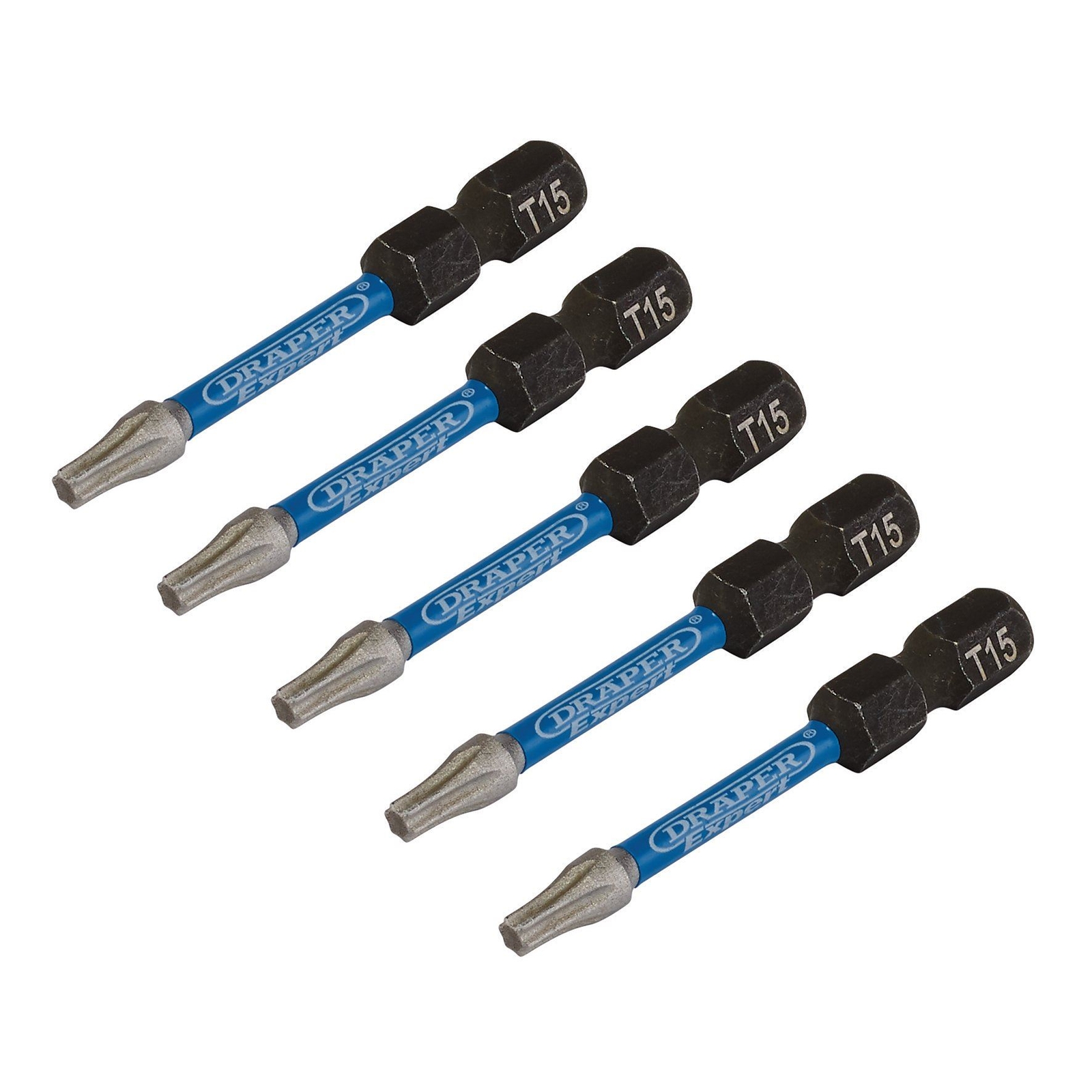 Draper T15 x 50mm Impact ScrewDriver Bit 5Pk IMBH/TX50/5