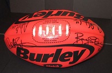Victoria - EJ Whitten Match - Captain/Coaches signed Red Football - B.Skilton
