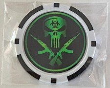 Punisher - Zombie - Marvel  - Magnetic Clay Poker Chip -Golf Ball Marker