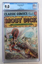 CLASSICS ILLUSTRATED COMICS #5 Moby Dick Hrn 21 CGC 9.0 7/44