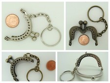 Fermoir porte-monnaie petit avec anneau porte-clé armature Mod au choix a coudre