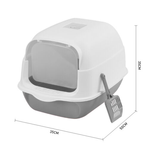 Cat Litter Tray Hooded Scoop Filter Box Loo Toilet Covered Lid Anti-Splashing - Picture 2 of 33
