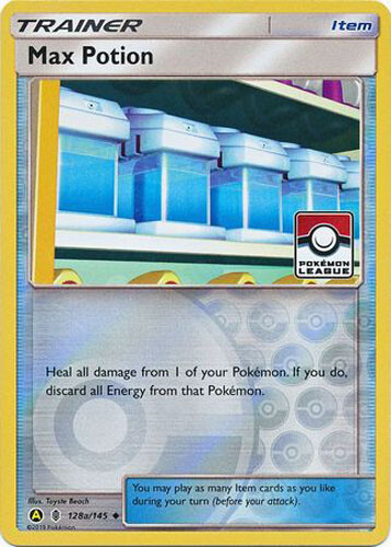 Pokemon Card - Pokemon League Promo 128a/145 - MAX POTION (REVERSE holo) - NM/M