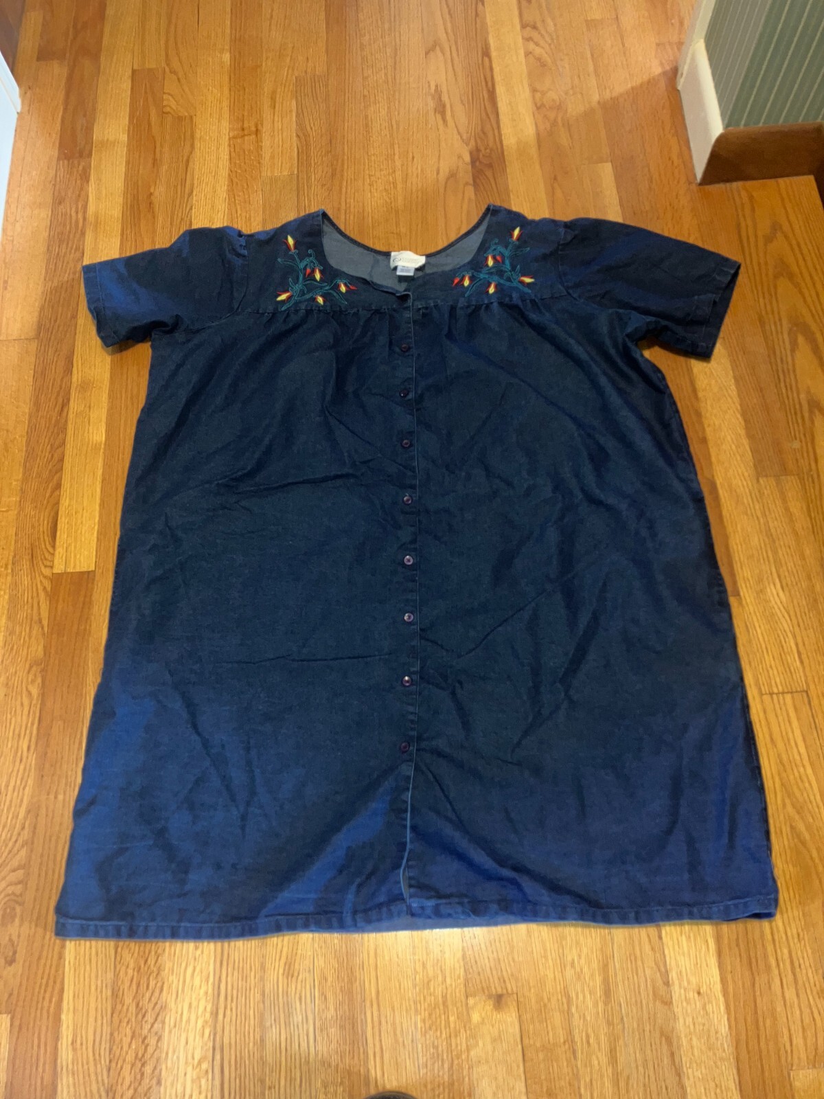 Women's Cozee Corner Short Sleeve Denim Dress 4X - image 2