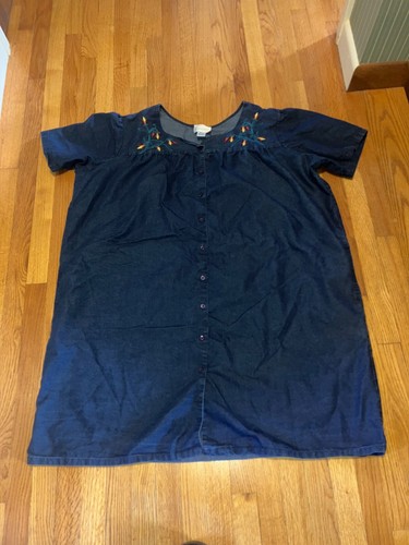 Cozee Corner Short Sleeve Denim Dress 4X - Picture 2 of 10