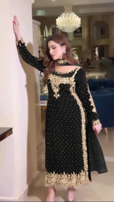 The kurti bazaar Pakistan Elegante Designer Shalwar Kameez Plazzo Abiti Indiano Pronto Da Indossare Vestito, Blu foglia di tè, 34 The kurti bazaar Pakistan Elegante Designer Shalwar Kameez Plazzo Abiti Indiano Pronto Da Indossare Vestito, Blu foglia di tè, 34