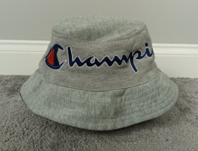 VINTAGE RETRO 90s 80s GREY CHAMPION SPORTS FESTIVAL RAVE BRIGHT BOLD BUCKET  HAT UK