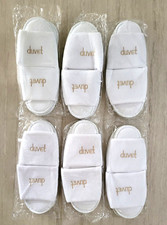 NEW DUVET 6 PAIRS of Luxury Sleepers White One Size - 11 in Cotton Embroidered