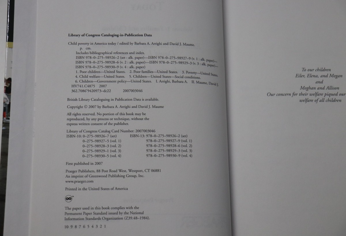 洋書 Child Poverty in America Today Volume 4 Child Poverty in America Today, Volume 4: Children and the