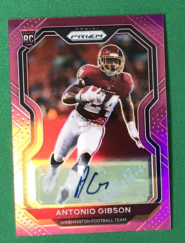 Antonio Gibson 2020 Panini Prizm Pink Holo #384 Washington RC AUTO Rookie