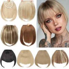 Real As Human Piece Clip On Bang Fringe Hair Bangs Hair Extension 100 Natural