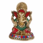 Brass Lord Ganesha Bhagwan with Large Ears Idol Statue Figurine Home Decor