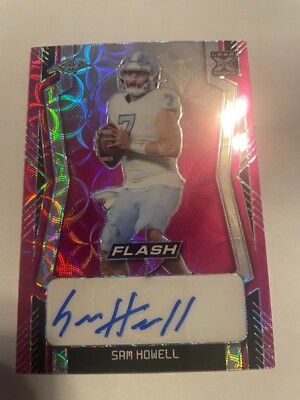 2022 Leaf Flash Sam Howell Autographs Kaleidoscope Pink #BASH1 Commanders #3/10