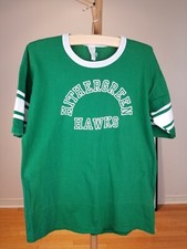 VINTAGE 70' HITHERGREEN HAWKS 100% COTTON T-SHIRT SZ XLARGE