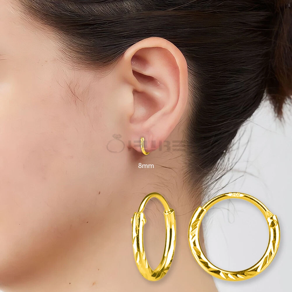 8mm hinged hoop earrings sale