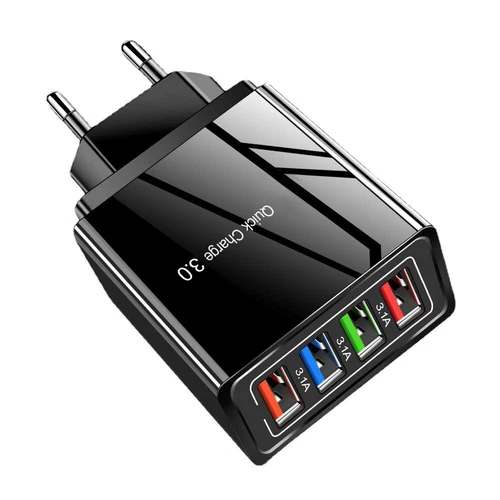 4-krotna wtyczka USB Wiele szybkich ładowarek Zasilacz Adapter QC3.0 - Zdjęcie 14 z 26