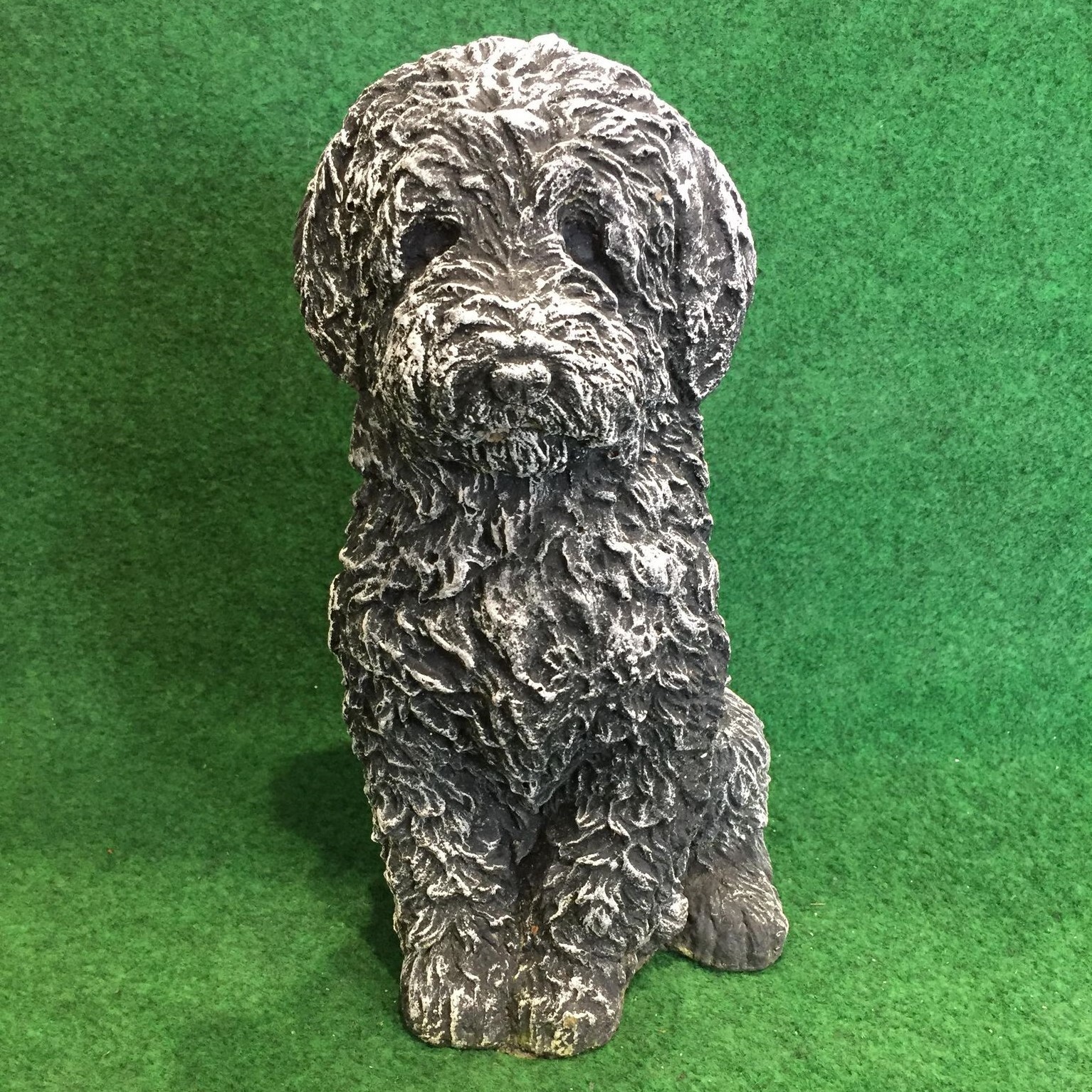 Large Cockapoo Concrete Ornament Dog Sculpture Frost Protected | eBay UK