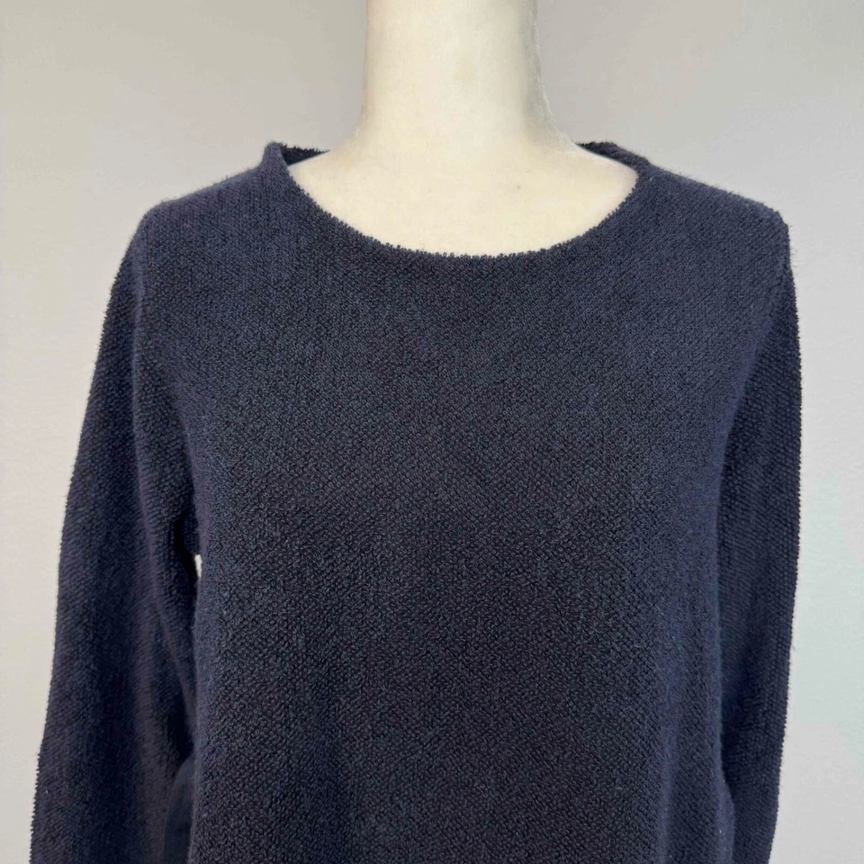 Suéter para mujer Elizabeth & James Blair con corbata lateral lana cachemir azul marino mediano Foto 2 de 4