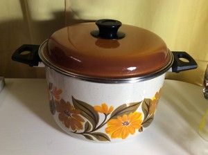 Vintage Jmp Capri Enameled 10 Dutch Oven W Lid Yellow Floral Daisies Cookware Ebay
