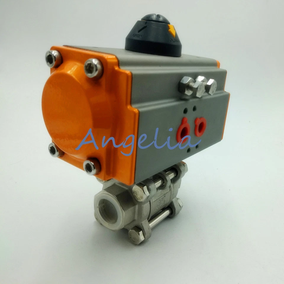 G3/4" DN20 Stainless Steel 304 Three-piece type Pneumatic Ball Valve PTFE Seal - Image 4 of 4