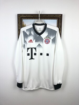 Adidas Bayer Munich Football Shirt Soccer Long Sleeve Jersey Mens Trikot Size S