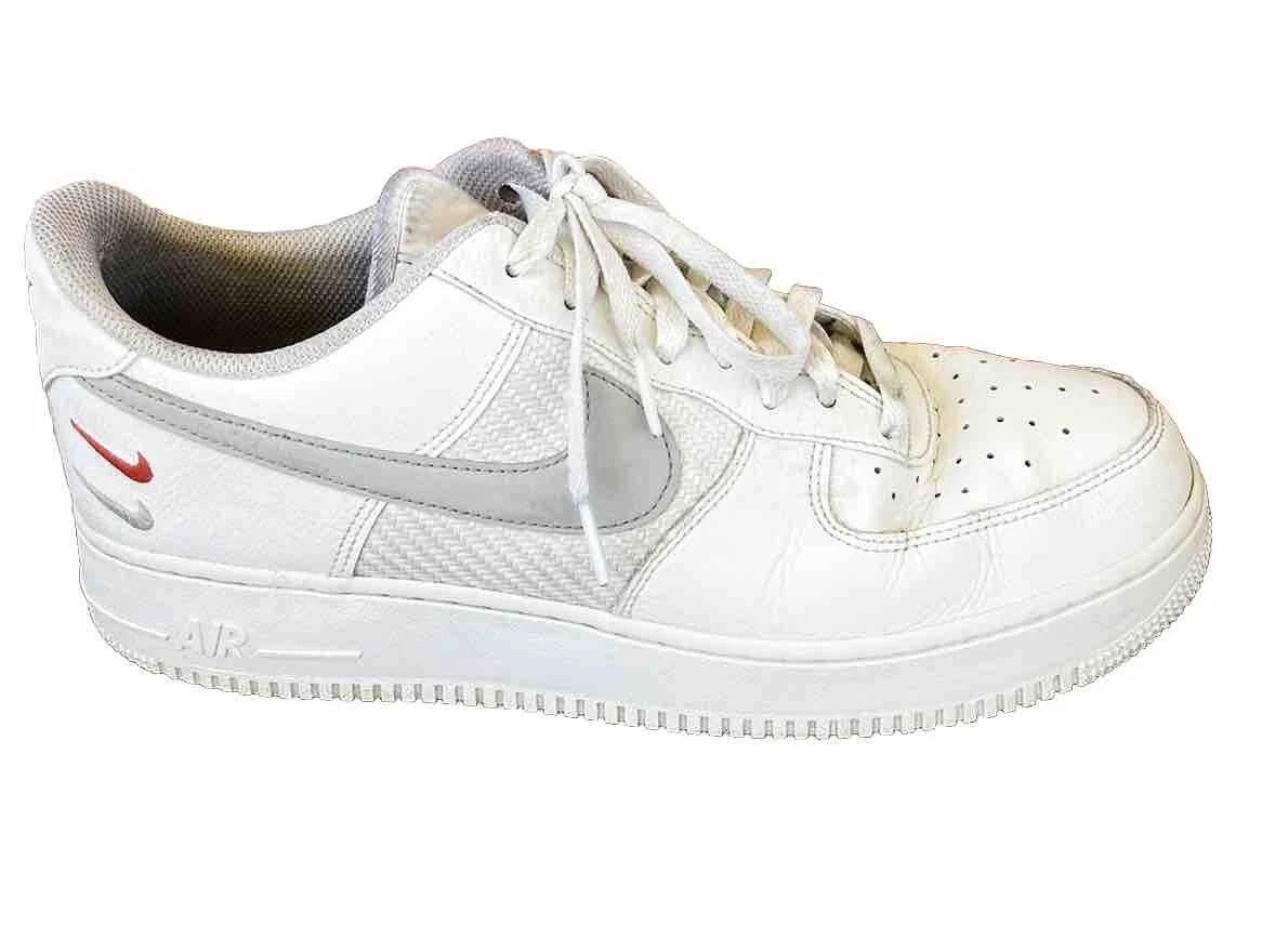 Nike Air Force 1 '07 Double Swoosh - Wolf Grey | eBay
