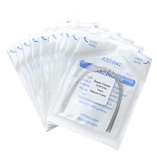 10 bolsas Alambres de arco de ortodoncia dentales Super Elastic Niti Rectangular