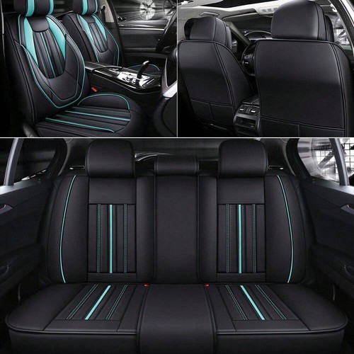 Universal 5-Piece Leather Car Seat Covers - Waterproof Full Set for Sedans SUVs - Picture 2 of 61