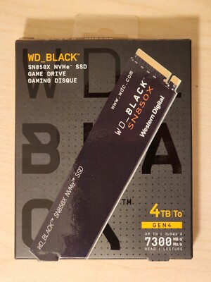 Western Digital WD BLACK SN850X 4TB NVMe Internal SSD (WDS400T2X0E)