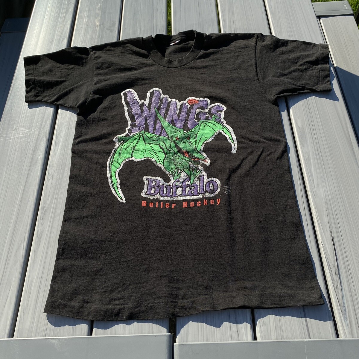 VINTAGE 90s BUFFALO WINGS PROFESSIONAL INLINE HOCKEY RHI SHIRT SZ