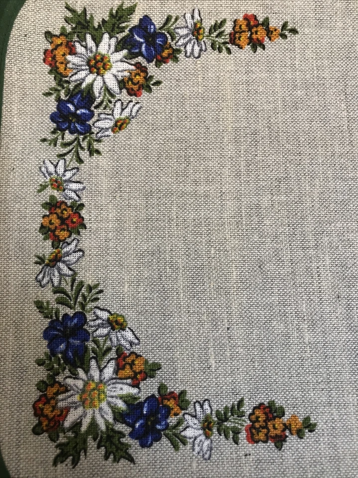 Vintage Set Nagel Piepmats Folk Art Placemats W. Germany 16” X 12” Linen Mix X 6 - Image 2 of 4